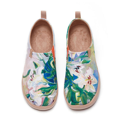 OrthoCare Women’s Boho Printed Slip-On Flats – Lightweight Comfort Casual Shoes
