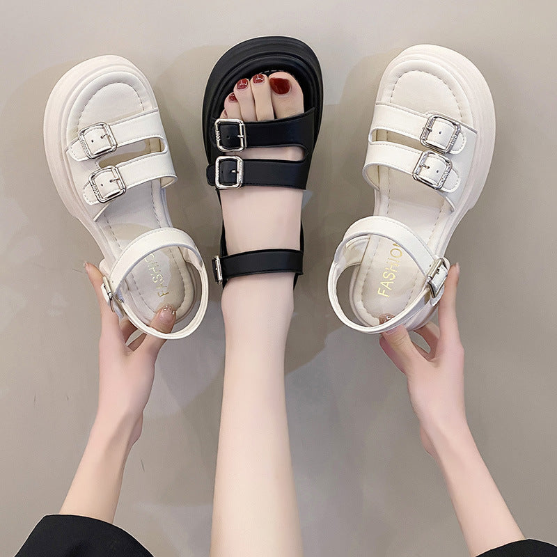 Sienna | Women’s Orthopedic Double Buckle Platform Sandals
