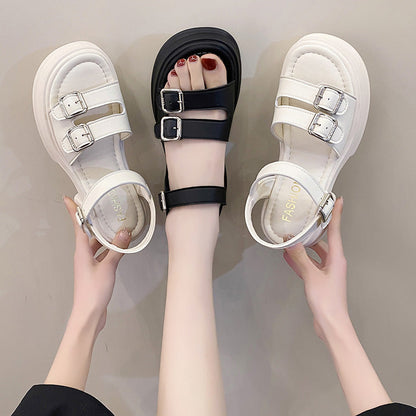 Sienna | Women’s Orthopedic Double Buckle Platform Sandals