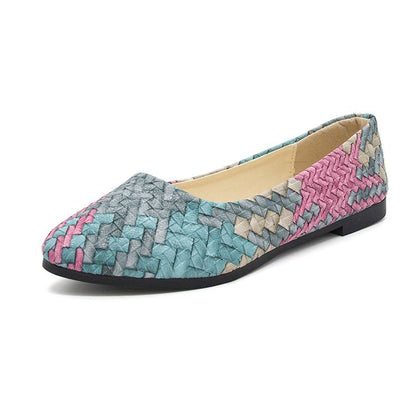 OrthoCare Women’s Woven Ballet Flats – Lightweight Breathable Comfort Slip-On Shoes