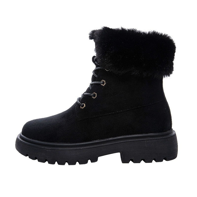 Karina | Orthopedic Foldable Fur Suede Chunky Winter Boots