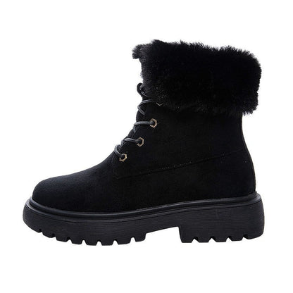 Karina | Orthopedic Foldable Fur Suede Chunky Winter Boots