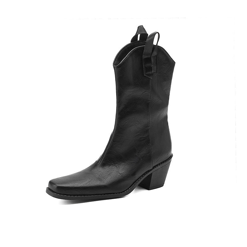 OrthoCare Square-Toe Boots - Chunky Heel Comfort