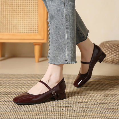 OrthoCare French Low-Cut Pumps - Chunky Heel Comfort