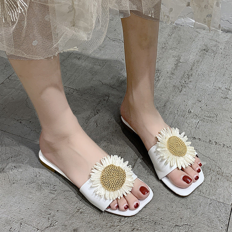 Ravena | Women’s Orthopedic Daisy Accent Comfort Slide Sandals