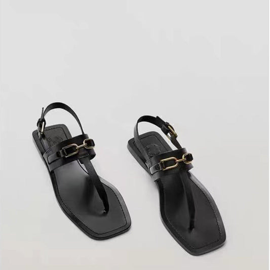 Bodil | Women’s Orthopedic Buckled T-Strap Flat Sandals
