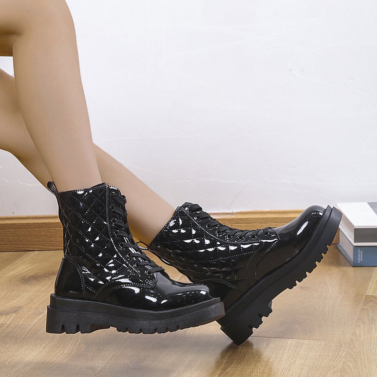 OrthoCare Quilted Platform Boots - Thick Heel