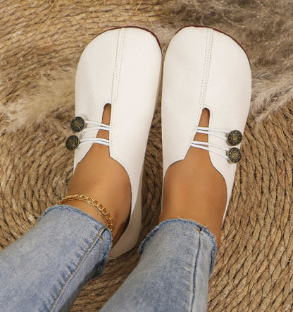Riviera | Women’s Orthopedic Vintage Button Accent Comfort Loafers