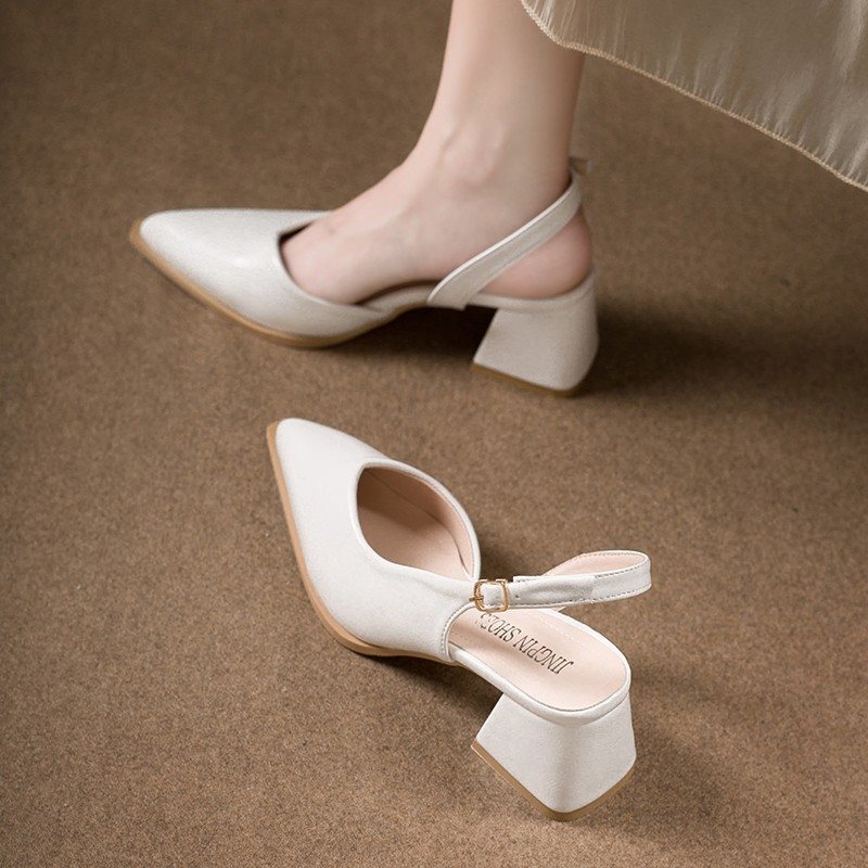 Paolina | Women’s Orthopedic Pointed Toe Slingback Block Heel Pumps