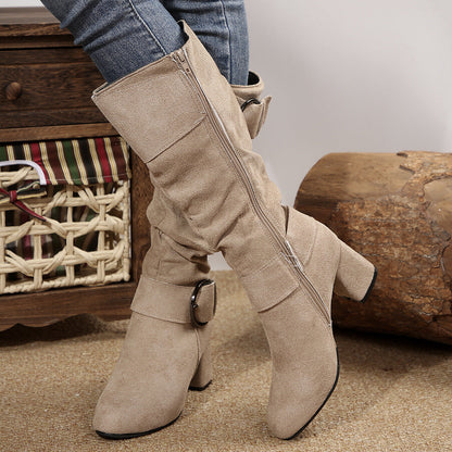 OrthoCare Beltbuckle Boots - Chunky Heel Comfort