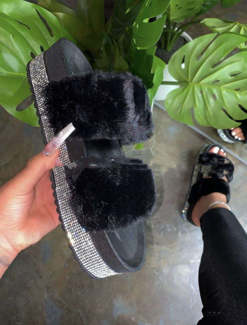 OrthoCare Fluffy Bling Slippers - Unique Style And Comfort