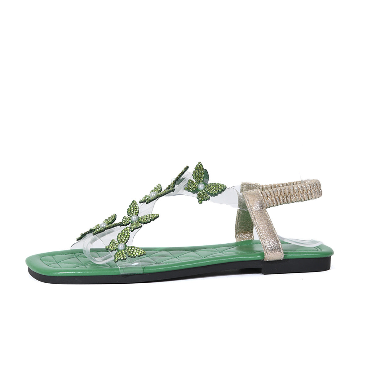 OrthoCare Rhinestone Butterfly Sandals - Unique Summer Elegance