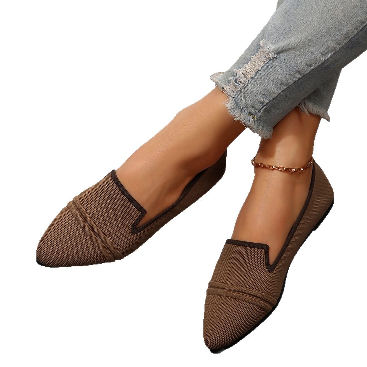 Ilaria | Women’s Orthopedic Pointed Toe Knit Ballet Flats