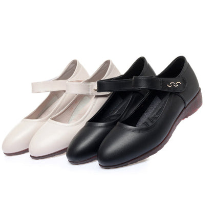 OrthoCare Peeptoe Leather Shoes - Soft Sole Strap