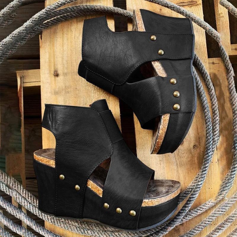 OrthoCare Open-Toe Wedge Sandals - Unique Elegance