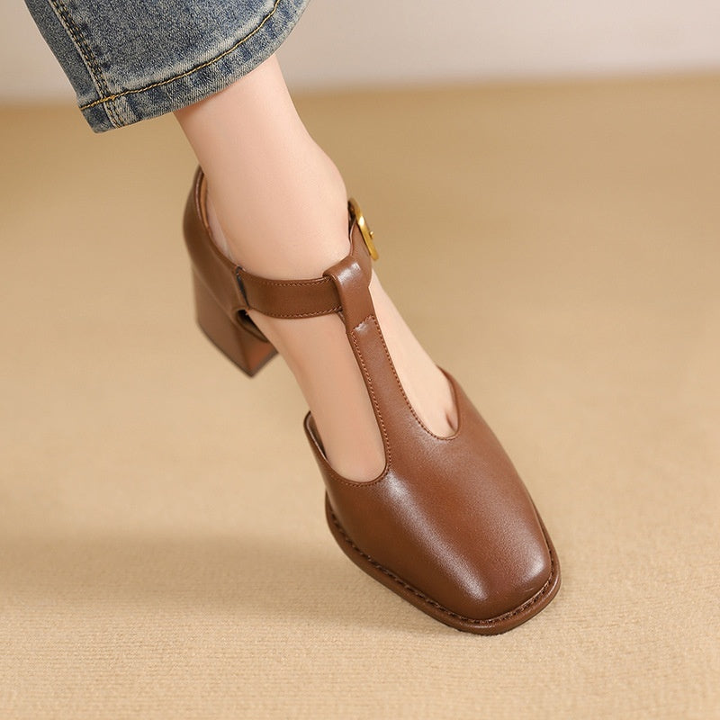 OrthoCare Square Toe Sandals - T-Buckle Comfort