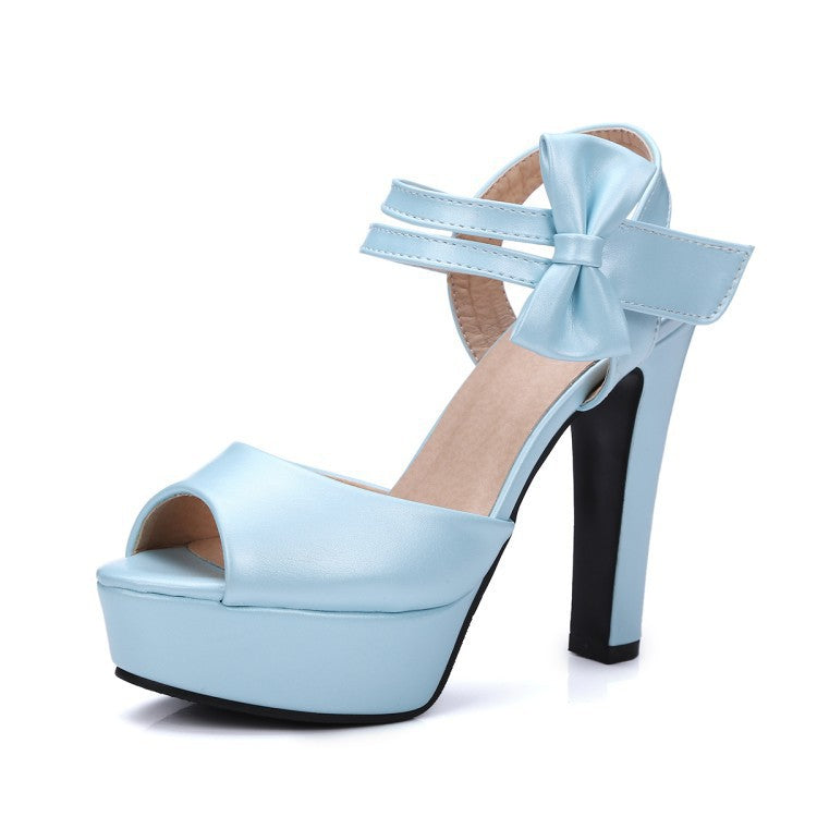 Madalena | Bow-Strap Platform Orthopedic High-Heel Sandals