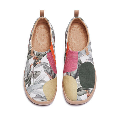 OrthoCare Women’s Boho Printed Slip-On Flats – Lightweight Comfort Casual Shoes