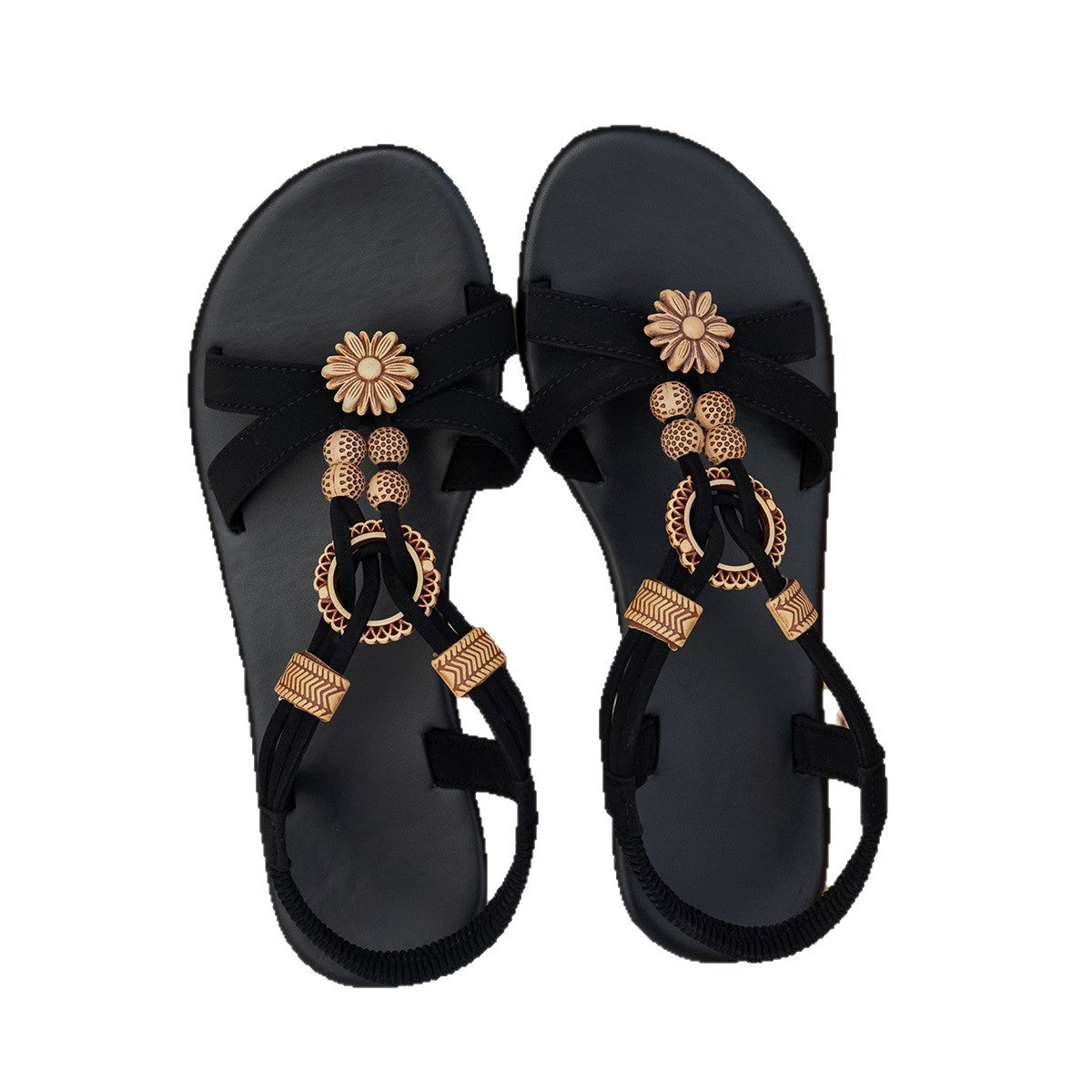 Kaiselle | Women’s Orthopedic Boho Floral T-Strap Sandals