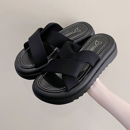 Ilithya | Women’s Orthopedic Cross Strap Platform Slides