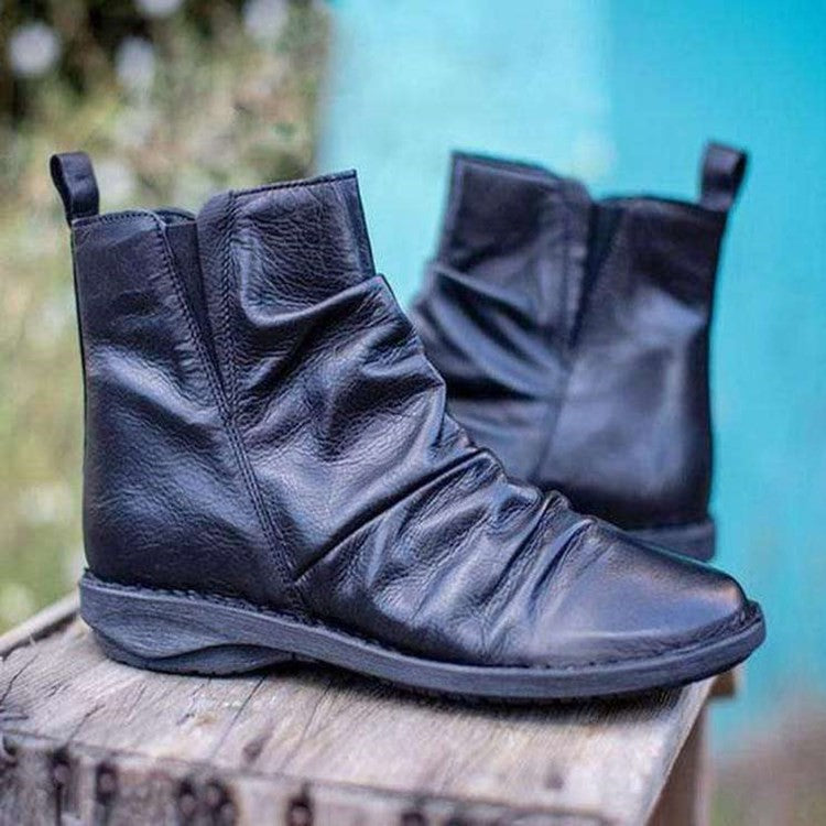 Sanya | Orthopedic Casual Short Ankle Boots with Soft Leather Look