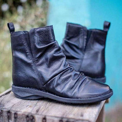 Sanya | Orthopedic Casual Short Ankle Boots with Soft Leather Look