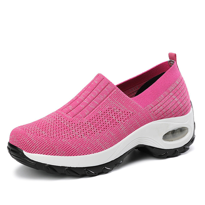 OrthoCare Women’s Air Cushion Slip-On Sneakers – Lightweight Support Walking Shoes