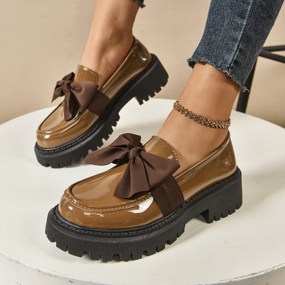 OrthoCare Vintage Loafers With Bow - Unique Elegance