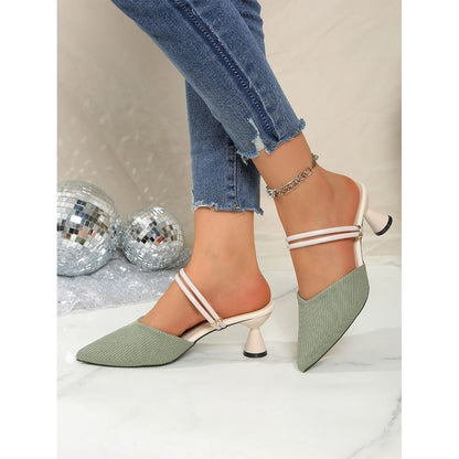 OrthoCare | Pointed Toe Slingback Kitten Heels