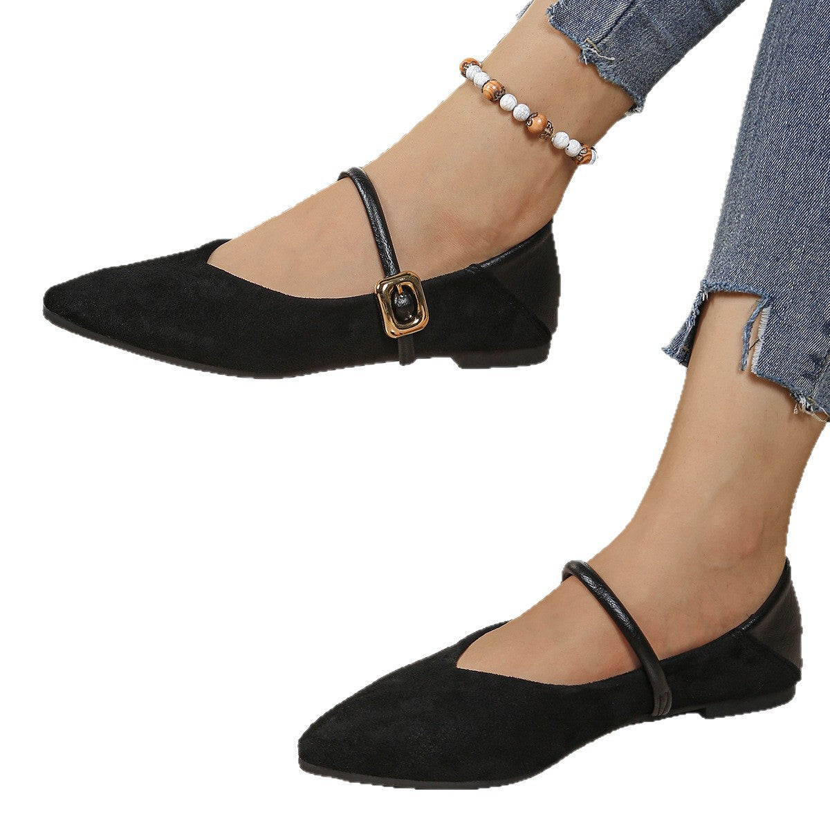 OrthoCare Suede Flats - Wide Fit Comfort Shoes