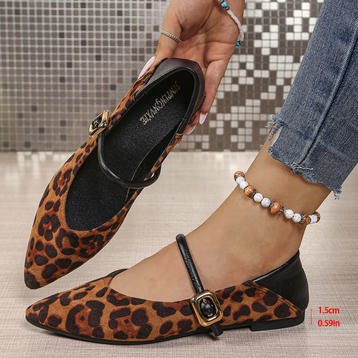 OrthoCare Suede Flats - Wide Fit Comfort Shoes