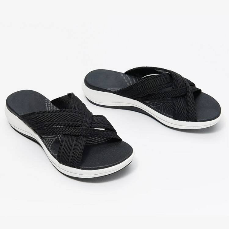 OrthoCare Cross Strap Comfort Sandals – Lightweight Cushioned Everyday Slides