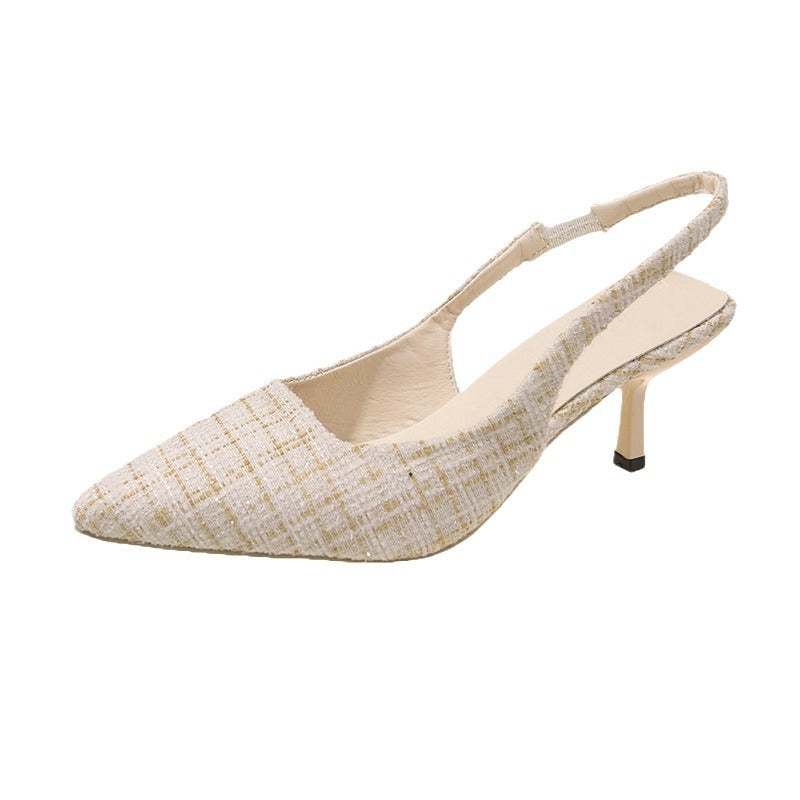Tinsley | Women’s Orthopedic Woven Pointed Toe Slingback Heels
