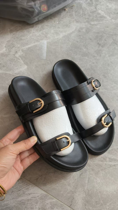 Dove | Women’s Orthopedic Double Buckle Slide Sandals