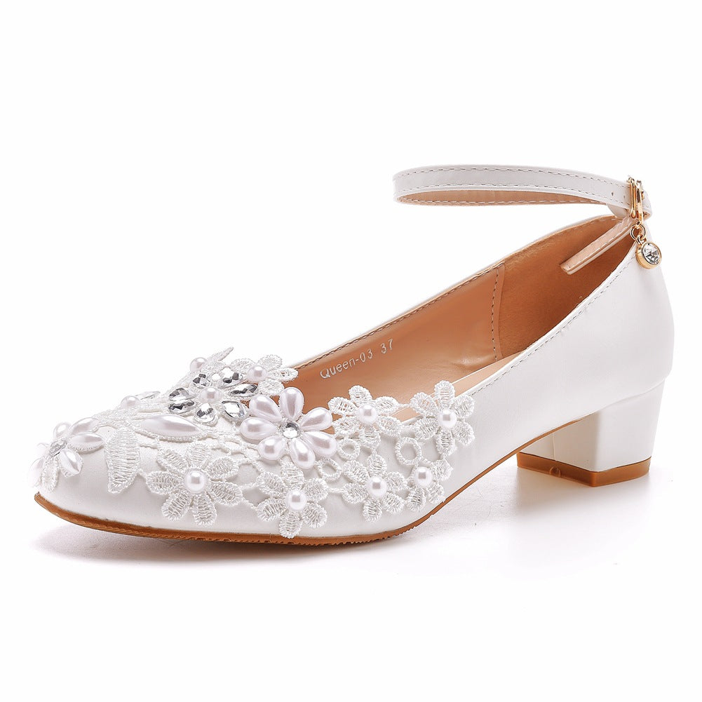 OrthoCare Lace Bridal Shoes For Pregnant Women