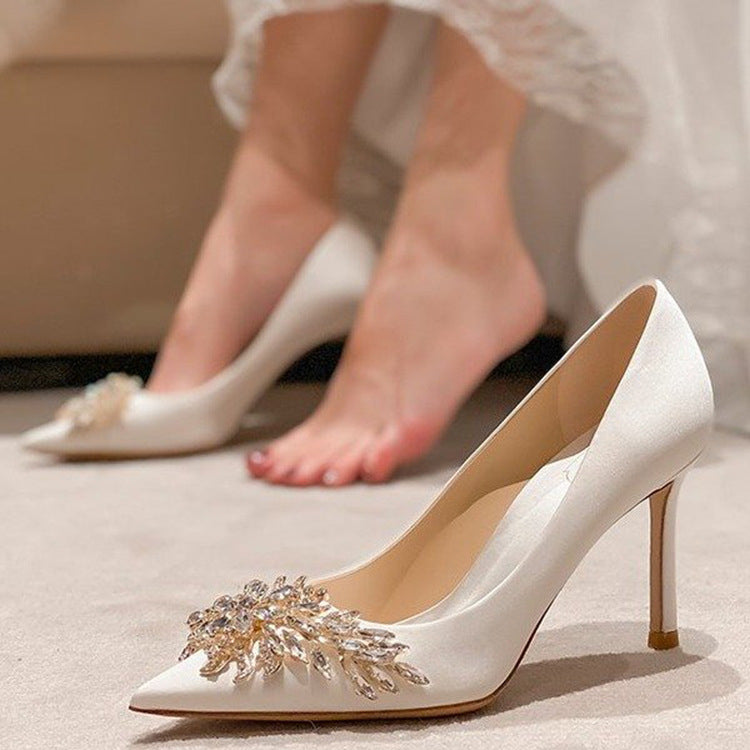 OrthoCare Unique Red High Heel Wedding Shoes