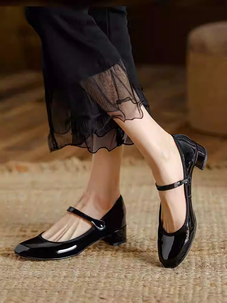 OrthoCare French Pumps - Soft Bottom Chunky Heel