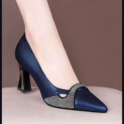 OrthoCare Elegant Chunky Heel Pumps  -