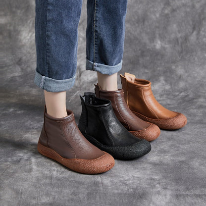 OrthoCare Cowhide Ankle Boots - Supportive Comfort