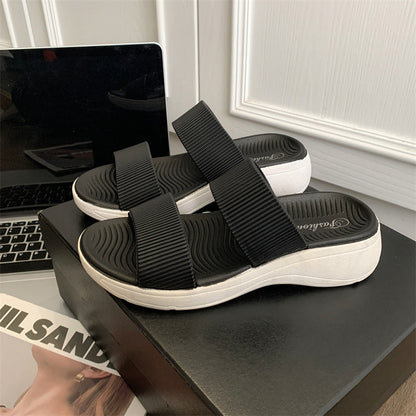 Ivanelle | Women’s Orthopedic Double Strap Platform Slides