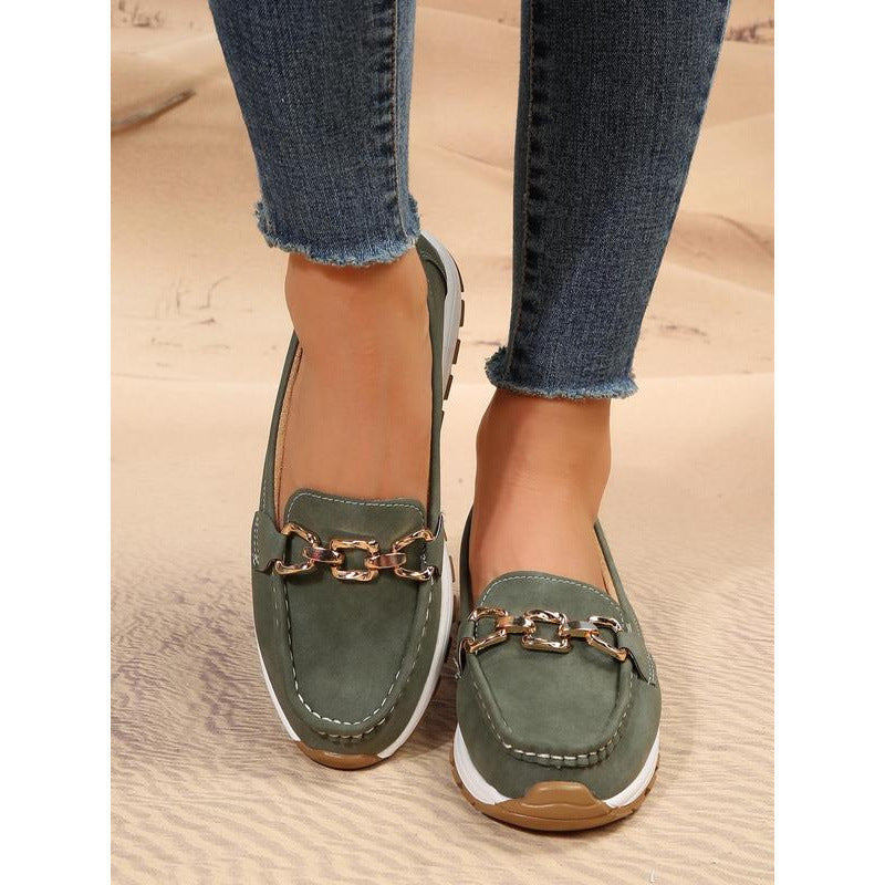 Orthopedic Chain Loafers – Cushioned Slip-On Comfort Walking Shoes