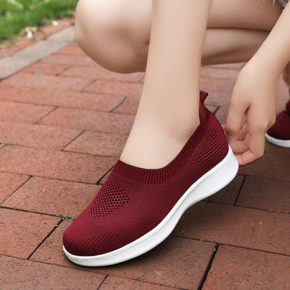 OrthoCare Women’s Breathable Slip-On Sneakers – Lightweight Comfort Walking Shoes