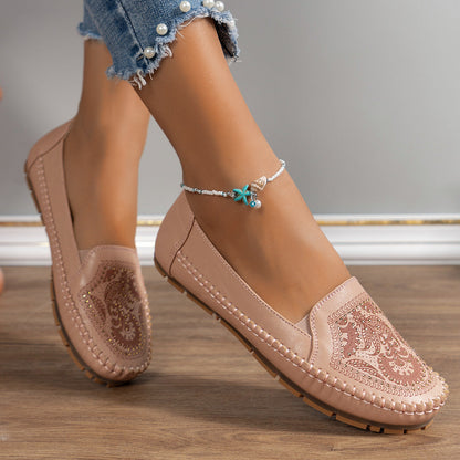 OrthoCare Retro Flat Loafers  With A Unique Vintage Look