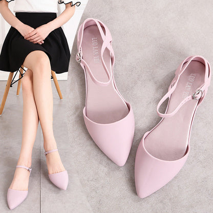 Amelie | Women’s Orthopedic Pointed Toe Ankle Strap Flats