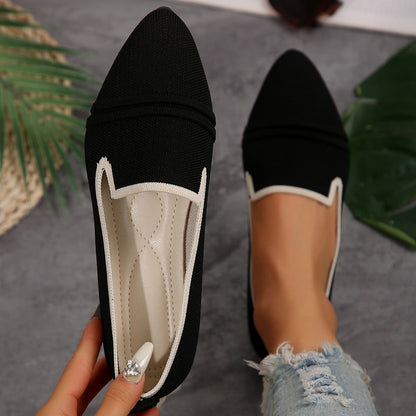 Ilaria | Women’s Orthopedic Pointed Toe Knit Ballet Flats
