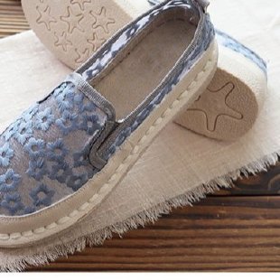 OrthoCare | Embroidered Slip-On Platform Espadrille Shoes