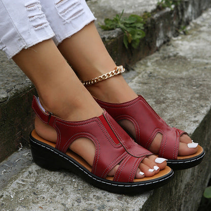 OrthoCare Ankle Strap Sandals - Chunky Heel Comfort