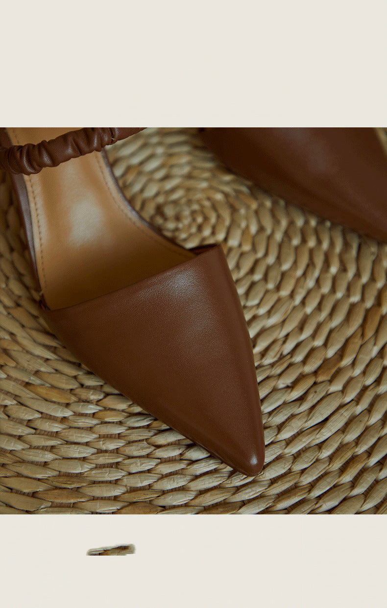 Amabel | Women’s Orthopedic Pointed Toe Elastic Strap Mule Pumps