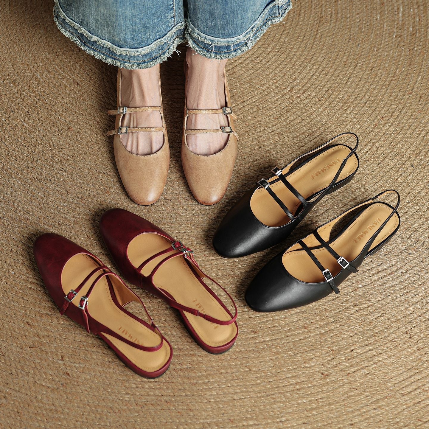 Hermione | Women’s Orthopedic Vintage Slingback Ballet Flats