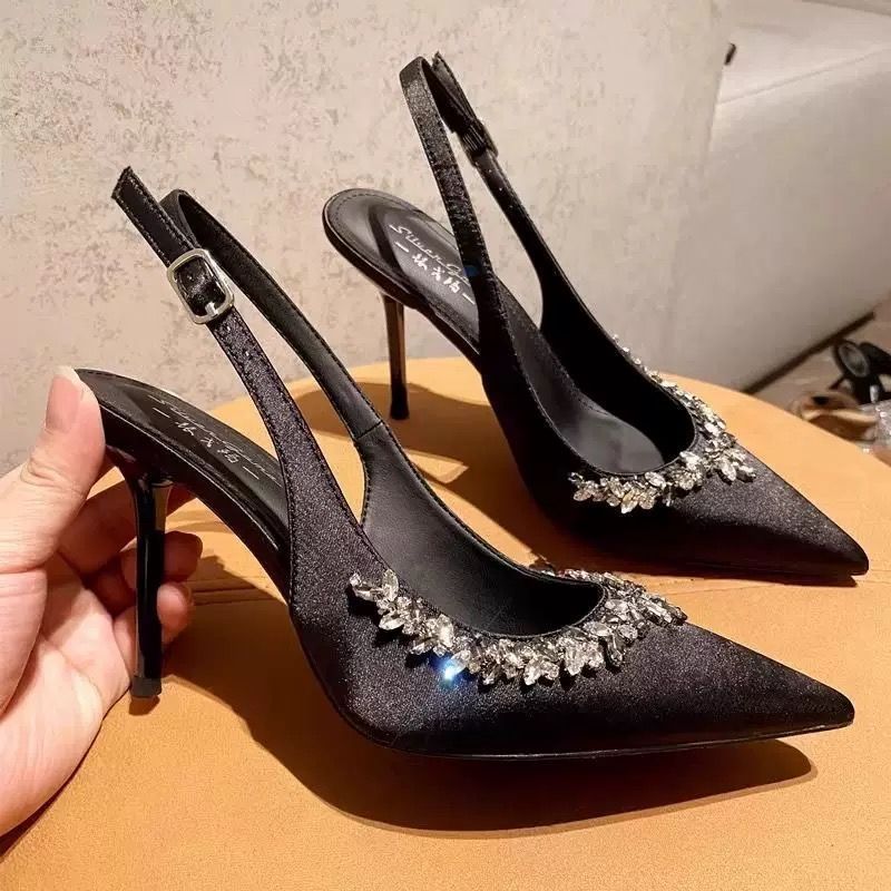 OrthoCare Black High Heels - Elegant Thin Heel